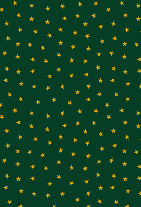LI Gold Stars Christmas Green Christmas in Bluebell Wood