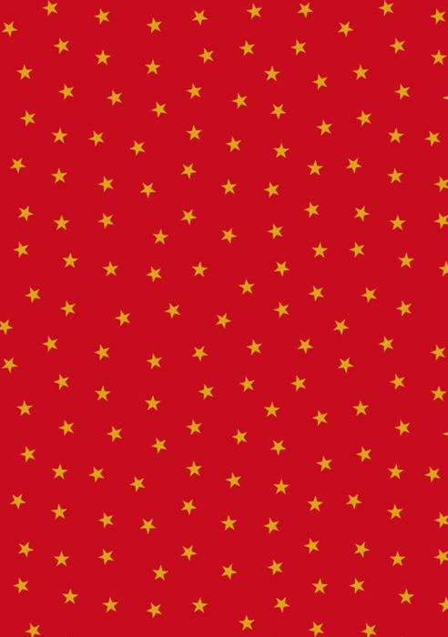 LI Gold Stars Red Christmas in Bluebell Wood