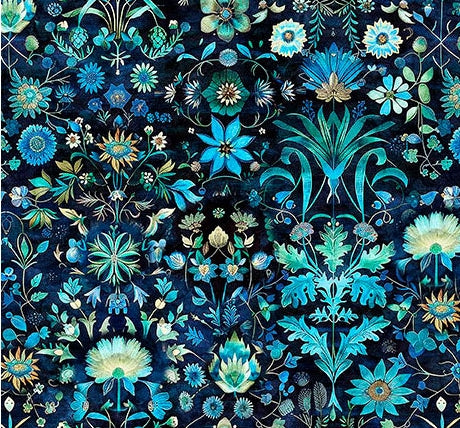 QT Folklore Floral Navy
