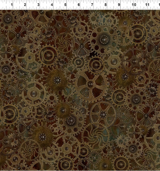 ITB Steampunk Menagerie Large Gears Brown