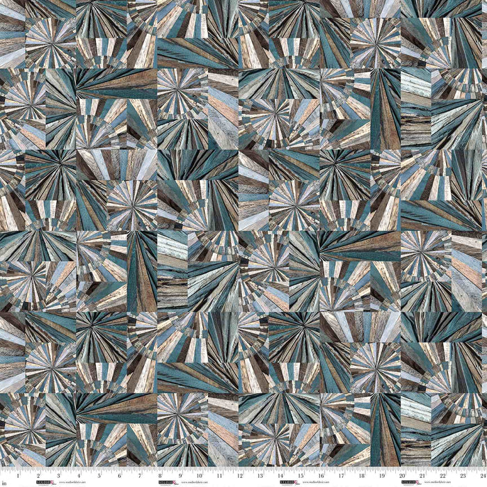 Slate Woodburst Out of the Woodwork Cotton 44"/45" Fabric Per Yard