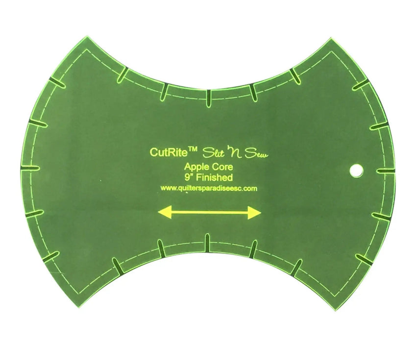 Slit N Sew Apple Core Template 9in Finished