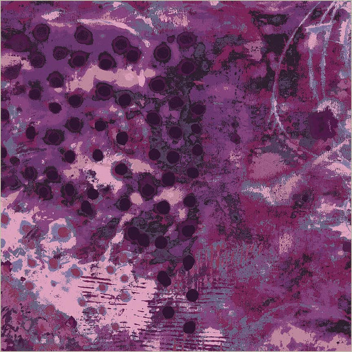 Spotted Graffiti Spring Lilac Cotton Wideback Fabric per yard