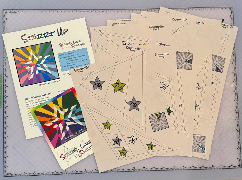 Starrt Up Quilt Paper Piecing Pattern
