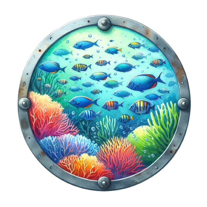Summer Beach Round Fabric Panel 25