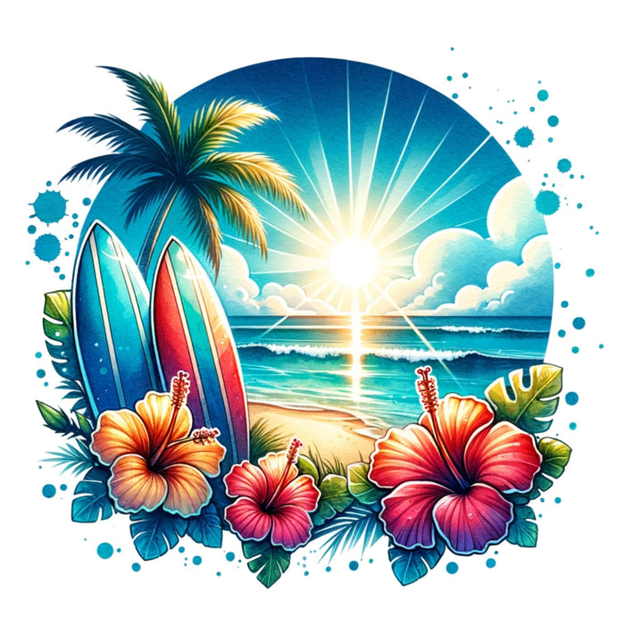 Summer at the Beach Fabric Panel 10