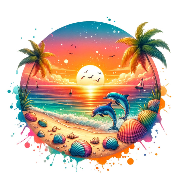 Summer at the Beach Fabric Panel 13
