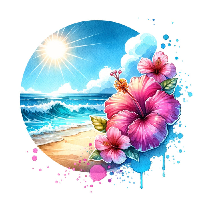 Summer at the Beach Fabric Panel 3