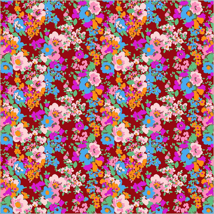 Sweet Talk Leann Crimson Cotton 44”/45” Fabric Per Yard