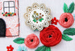 Flamingo Toes Vintage Floral Doily Magnetic Needle Minder