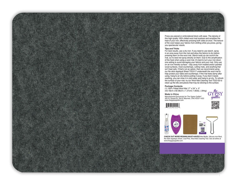 Wool Pressing Mat 17in x 24in x 1/2in Thick
