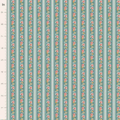 TIL Village Life - Agnes, Teal 44in Wide