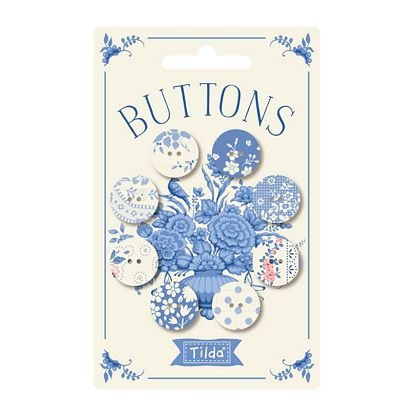 TIL Something Blue Buttons 8pc. Light 20mm