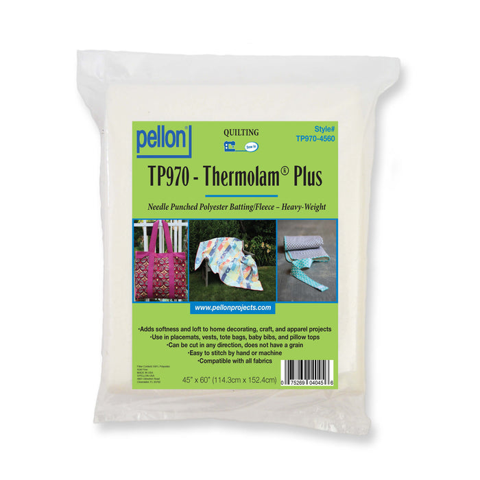 Pellon® TP970 Thermolam® Plus Sew-In Fleece – 45" x 60" Package – White