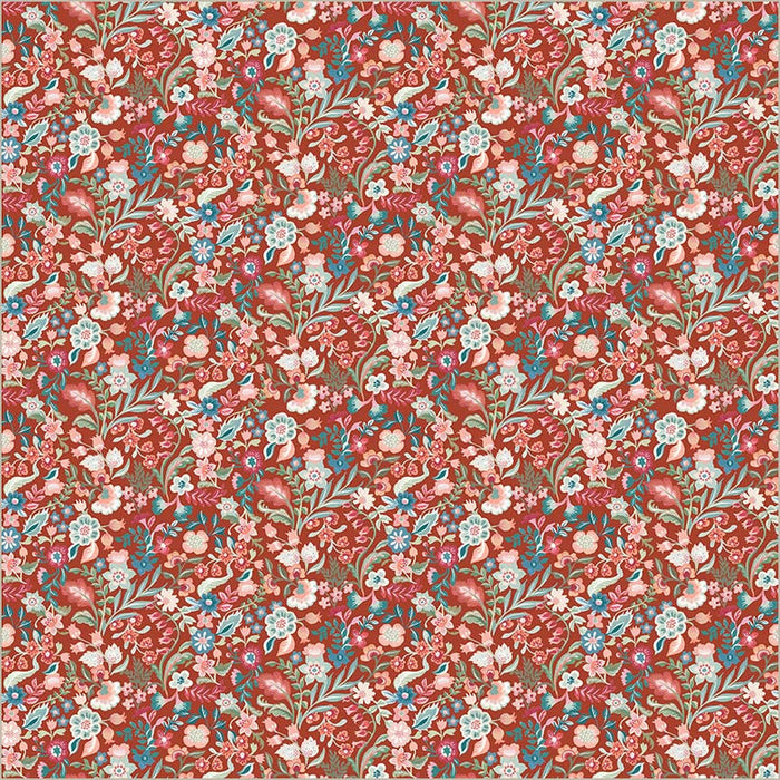 Tapestry Delicate Ruby Cotton 43”/44” Fabric Per Yard