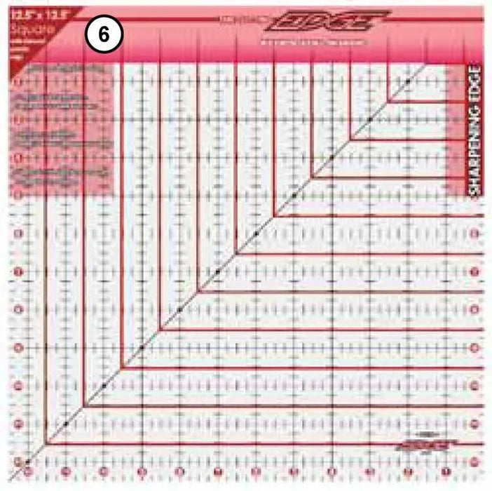 The Cutting Edge Sharpening Edge Ruler 12-1/2in Square