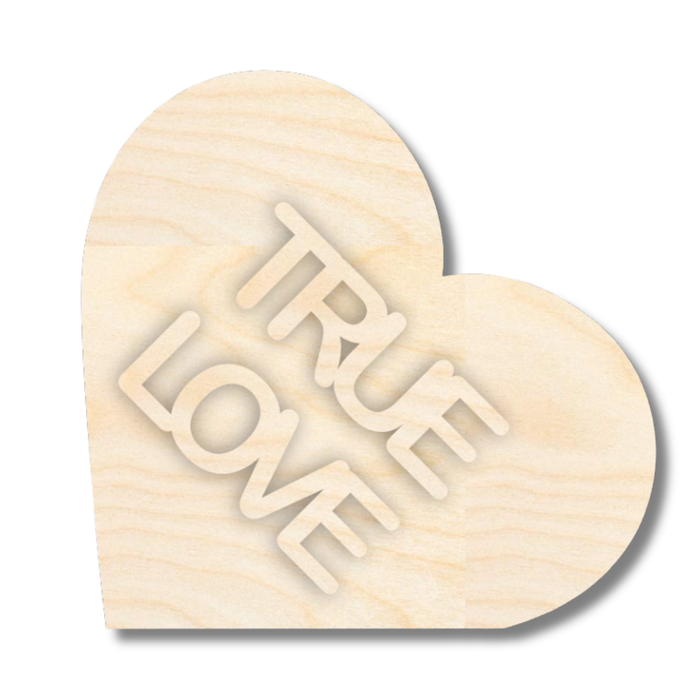 NEW Unfinished Wood Layered Conversation Heart Shelf Sitter | 6" Wide| 1/2" and 1/4" Wood | Wood Craft DIY