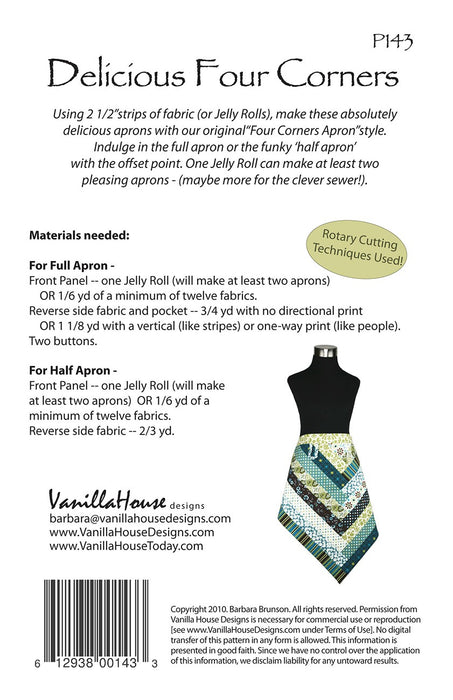 Delicious Four Corners Apron Pattern