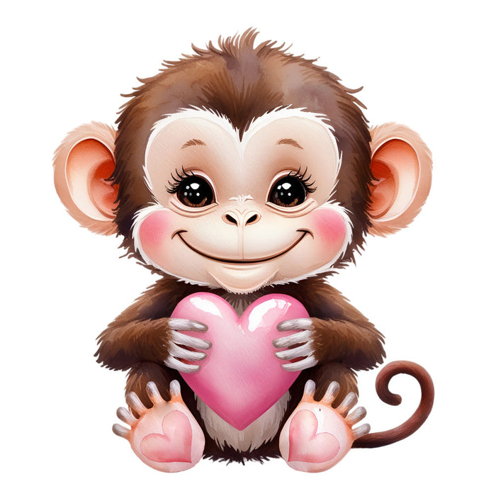 Valentine Tropical Monkey Fabric Panel