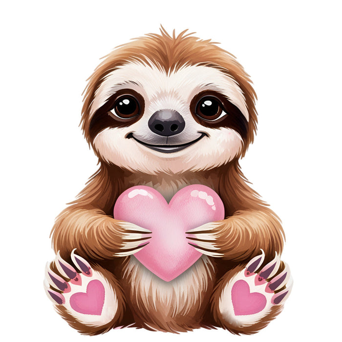 Valentine Tropical Sloth Fabric Panel