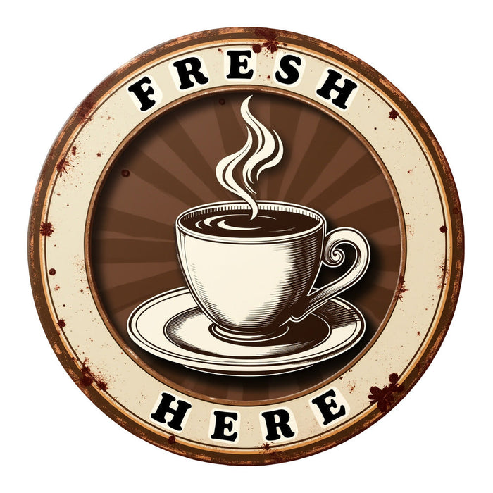 Vintage Coffee Signs Fabric Panel 14