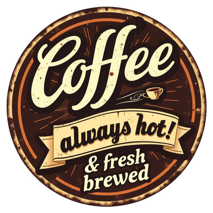 Vintage Coffee Signs Fabric Panel 17