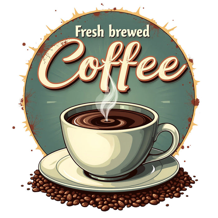 Vintage Coffee Signs Fabric Panel 20