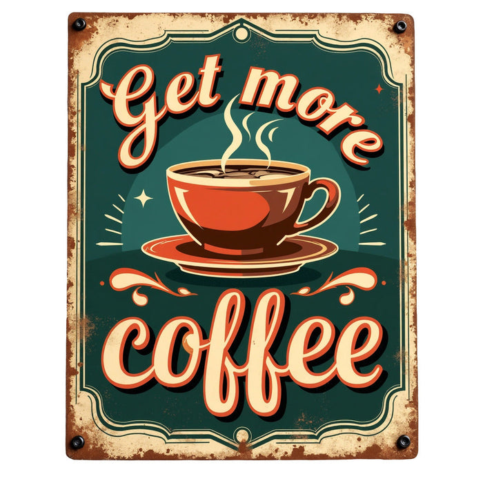 Vintage Coffee Signs Fabric Panel 9