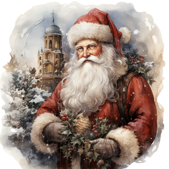 Vintage Santa Claus Fabric Panel 7