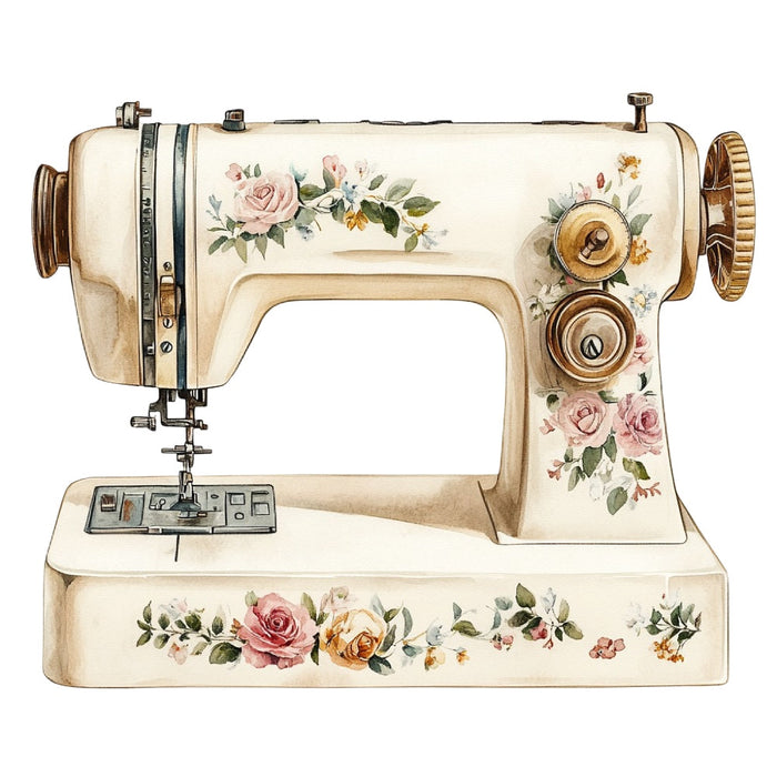 Vintage Sewing Machine Fabric Panel 4