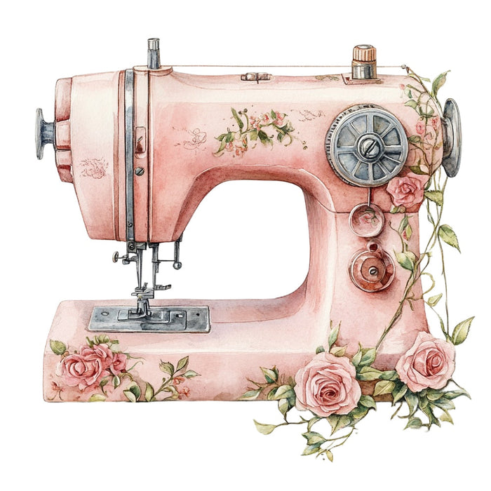 Vintage Sewing Machine Fabric Panel 9
