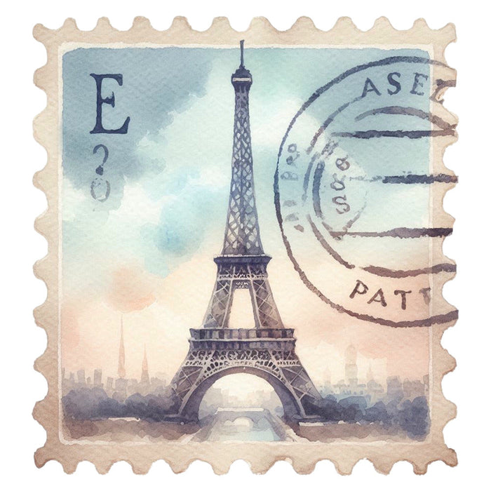 Vintage Travel Stamps Fabric Panel 4