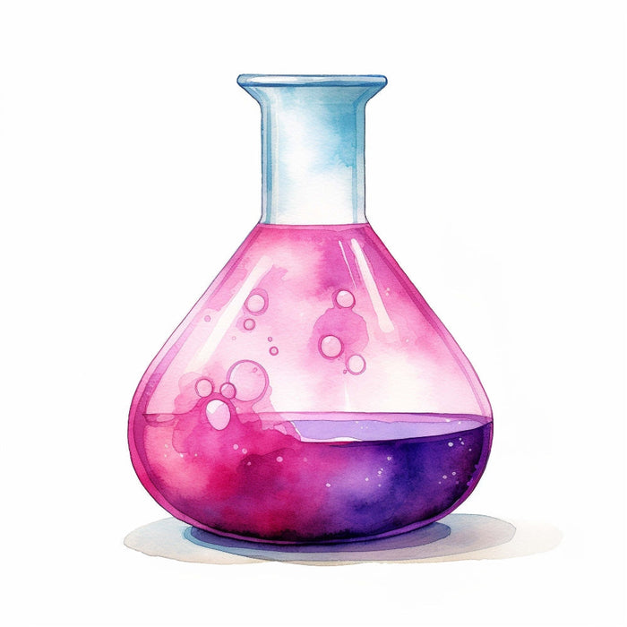 Watercolor Chemical Flask Fabric Panel 5
