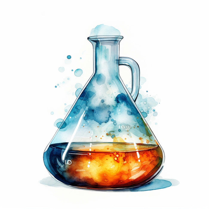 Watercolor Chemical Flask Fabric Panel 6