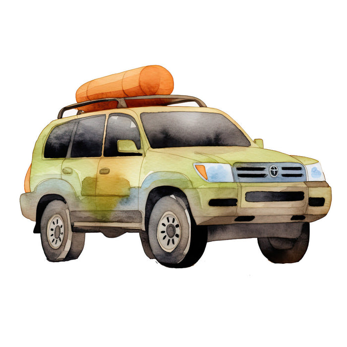 Watercolor SUV Fabric Panel
