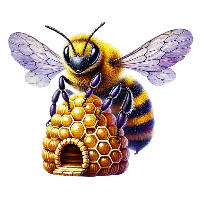 Watercolor Spring Bees Fabric Panel 31