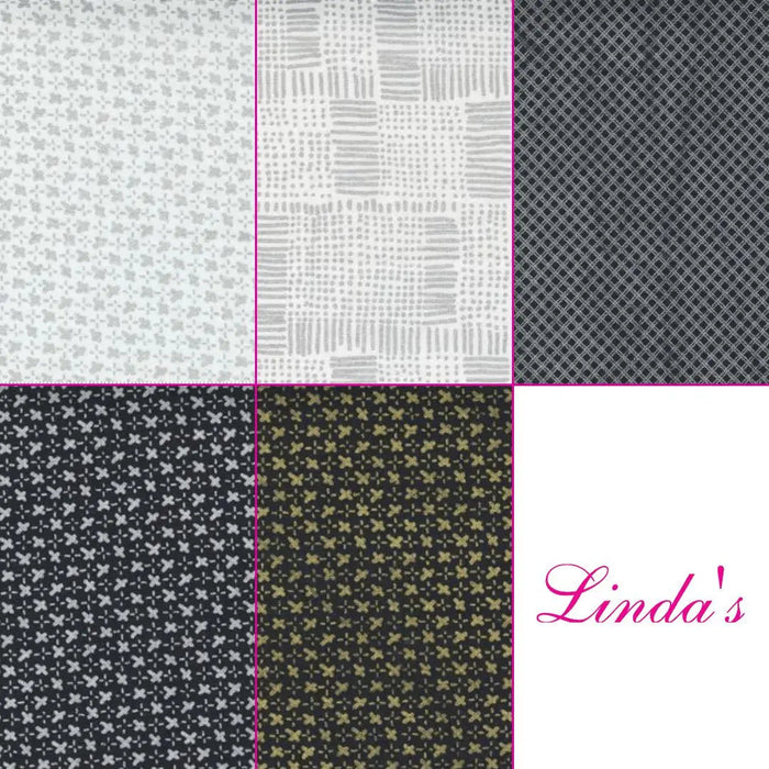 Whispers Metallic Fat Quarter Bundle - Set of 10