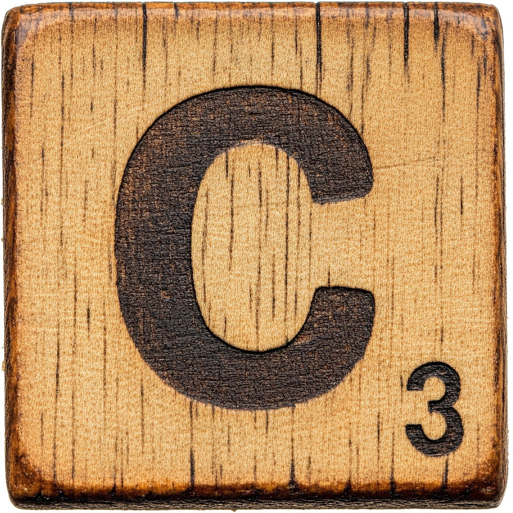 Wood Letter C Blocks Fabric Panel — High Country Quilts