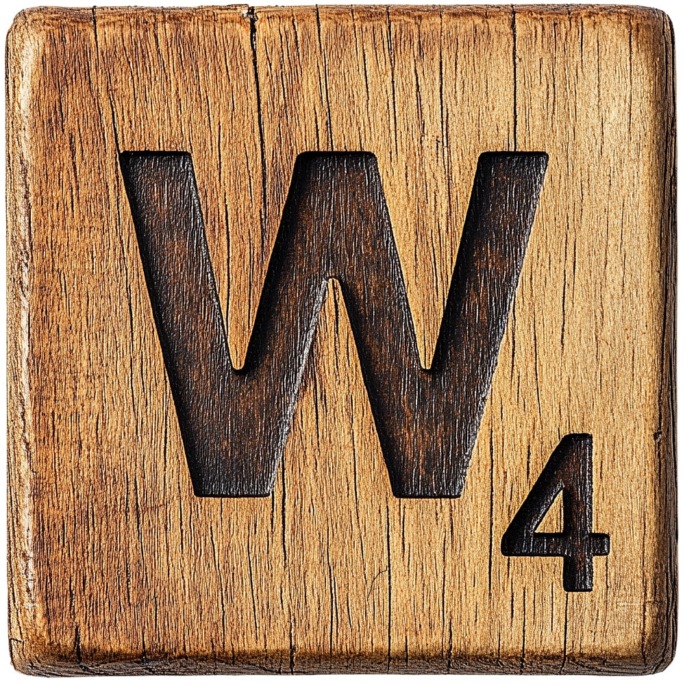 Wood Letter W Blocks Fabric Panel — High Country Quilts