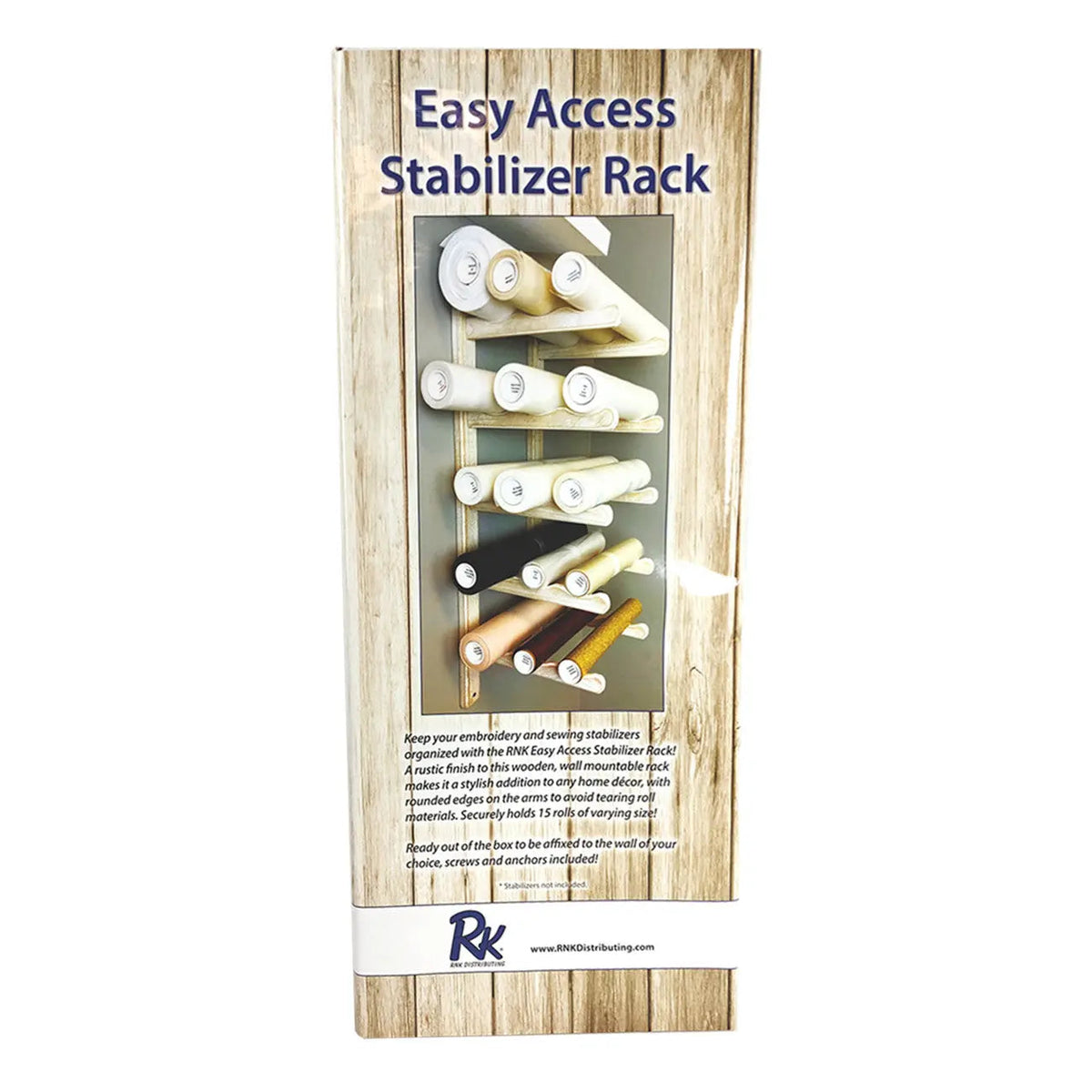 Wooden Stabilizer Rack Whitewashed — High Country Quilts