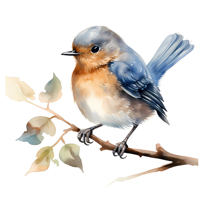Woodland Baby Bird 2 Fabric Panel