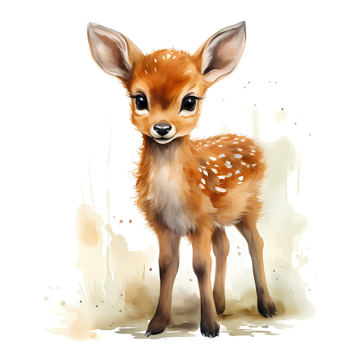 Woodland Baby Deer 1 Fabric Panel