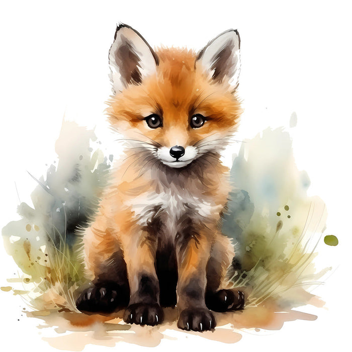 Woodland Baby Fox 1 Fabric Panel