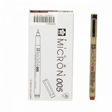 Pigma Micron Pen Brown .20mm Size 005.