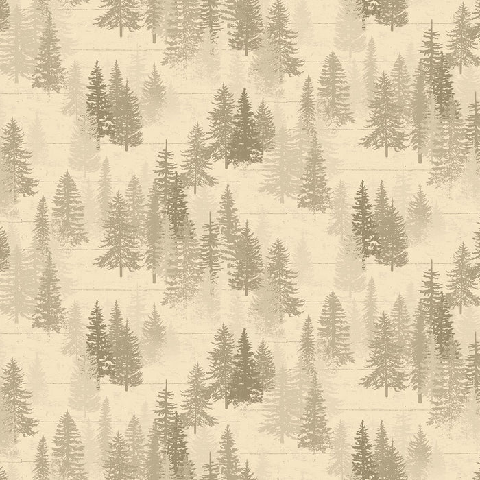 Great Outdoors Flannel Trees Khaki