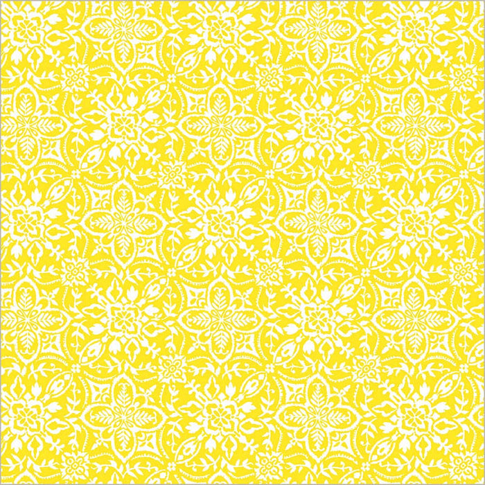 Yellow Verona Tiling Cotton 44”/45” Fabric Per Yard