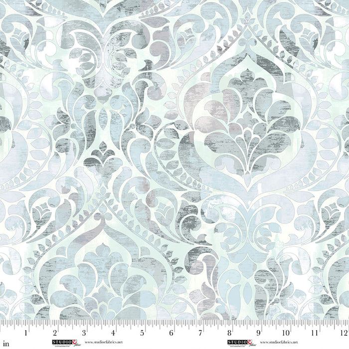 You Damask! Ice Cotton Wideback Fabric per yard