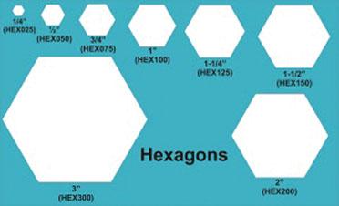 Hexagon 1/2 in 125pcs
