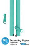 Turquoise-50in Separating Zipper + Extra slide -byAnnie