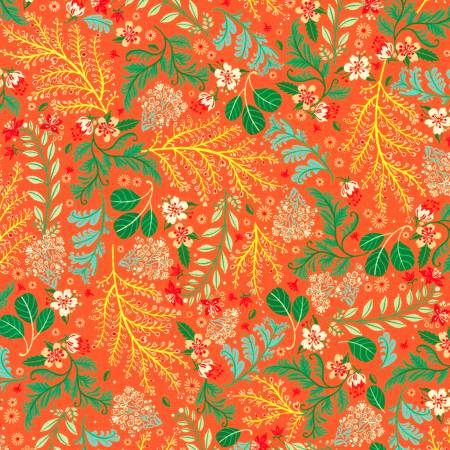 RK Faraway Florals Vines Tangerine